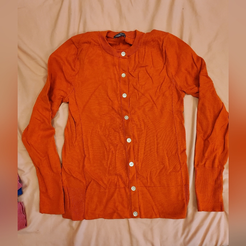 Orange cardigan